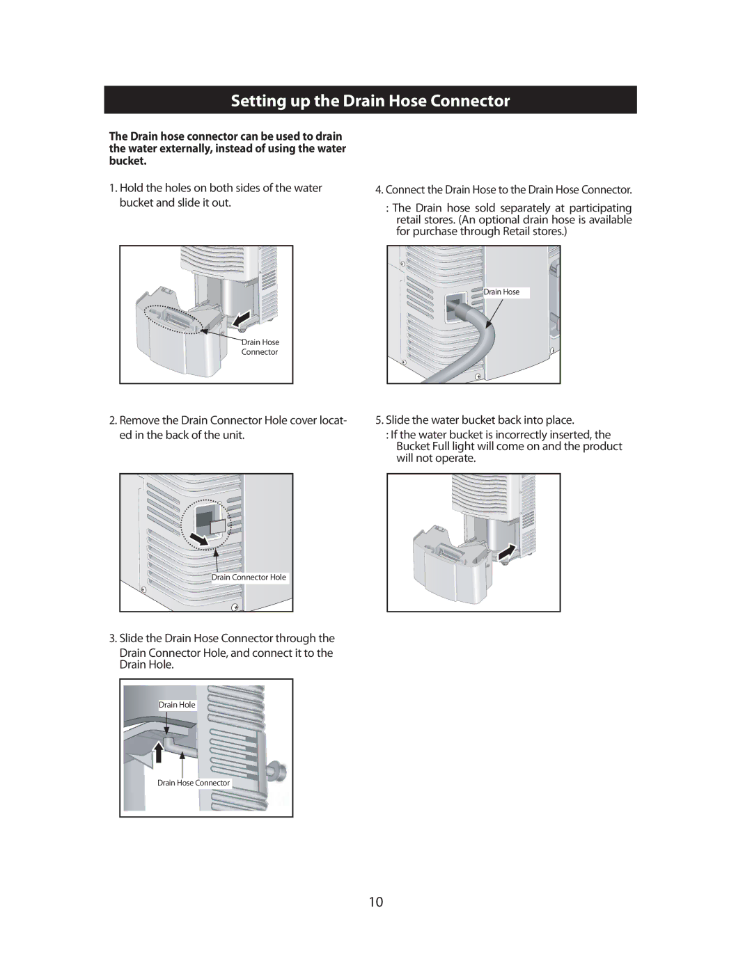 Danby DDR3008EE manual 4FUUJOHVQUIF%SBJOPTF$POOFDUPS, GPSQVSDIBTFUISPVHI3FUBJMTUPSFT, XjmmOpuPqfsbuf 