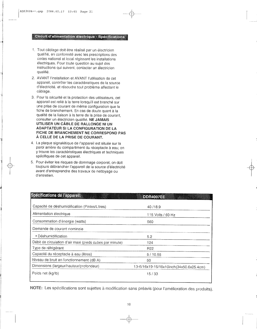 Danby DDR4007EE manual 
