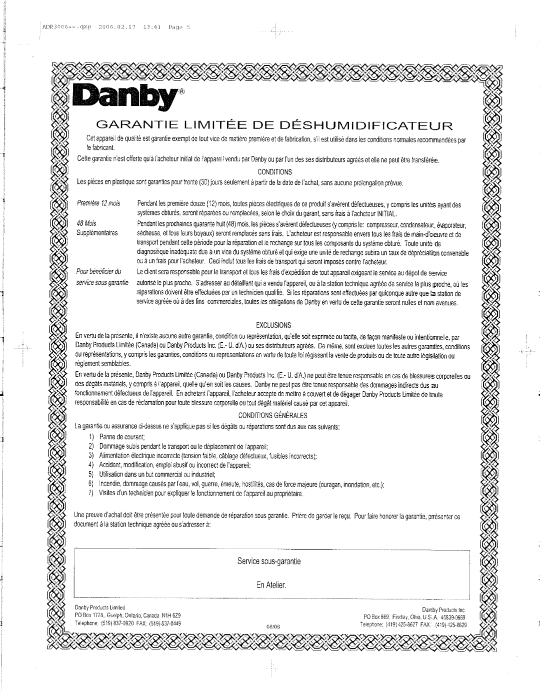 Danby DDR4007EE manual 