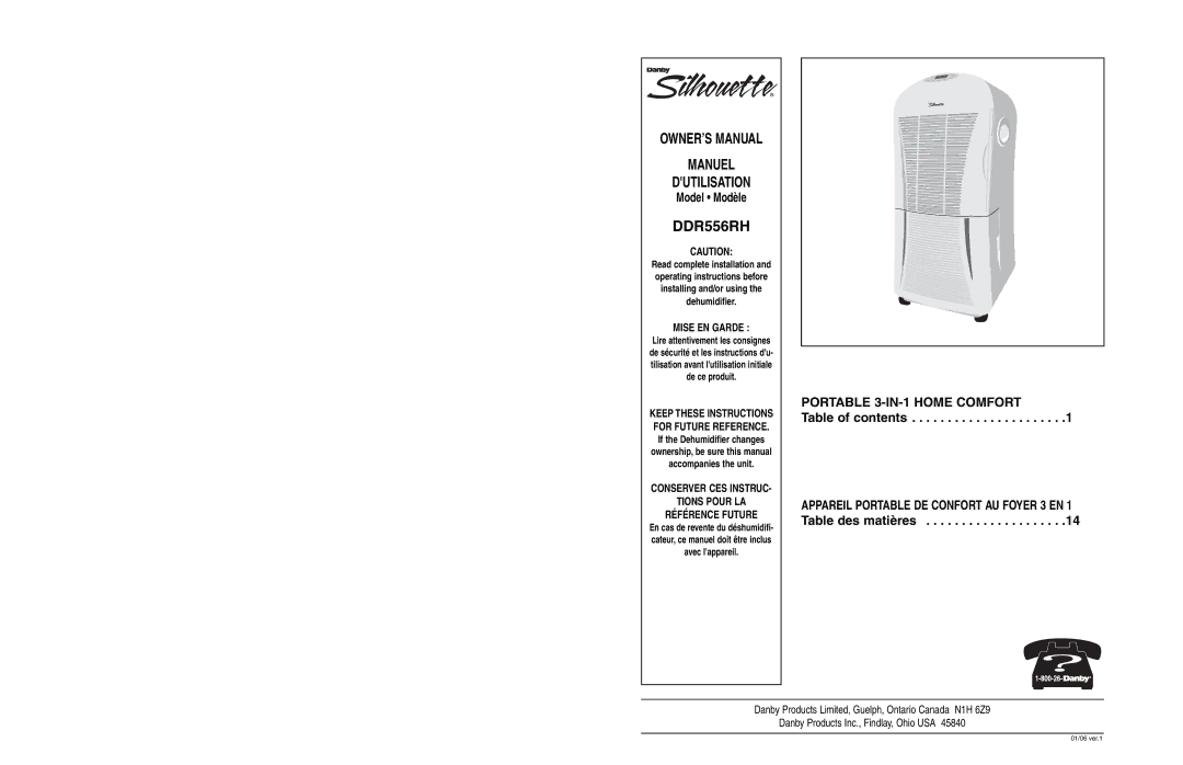 Danby DDR556RH owner manual Model Modèle 