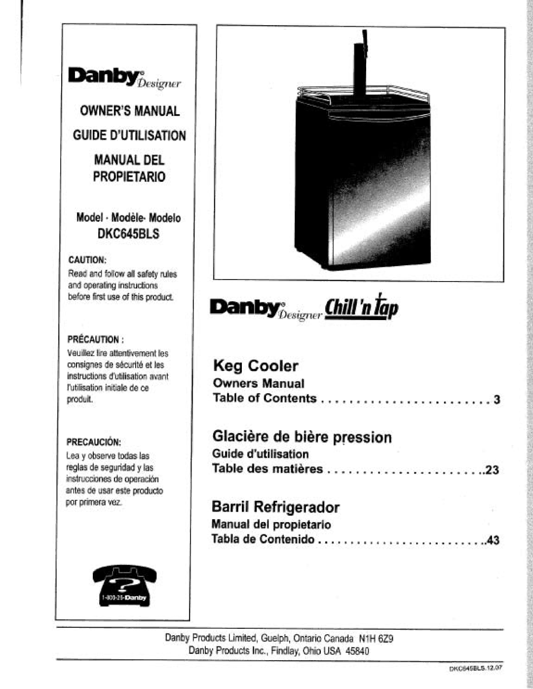 Danby dkc645bls manual 