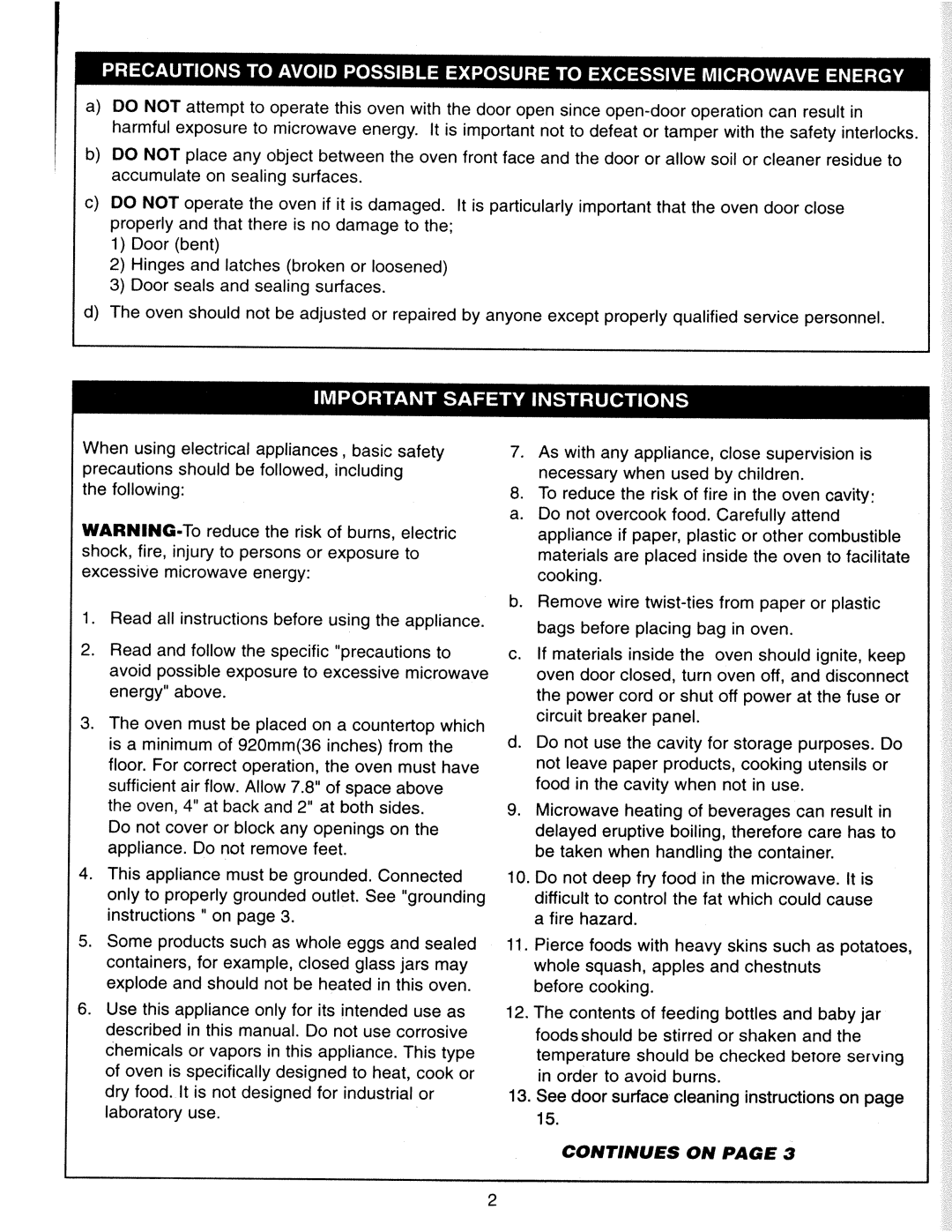 Danby DMW1145SS manual 