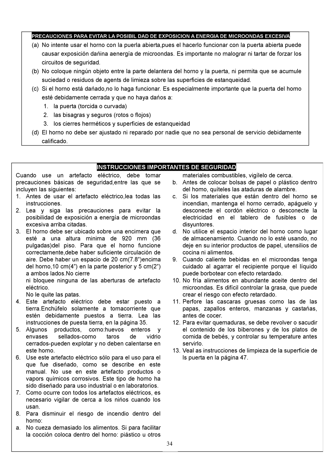 Danby DMW1148SS owner manual Instrucciones Importantes DE Seguridad 