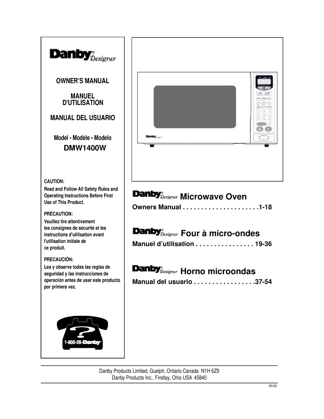 Danby DMW1400W manual Operating Instructions Before First Use of This Product, Veuillez lire attentivement, Ce produit 