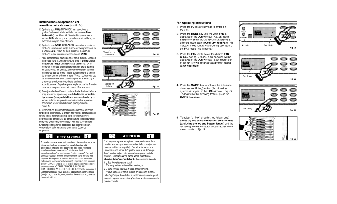 Danby DPAC8399 owner manual Fan Operating Instructions, Low-Med-High 