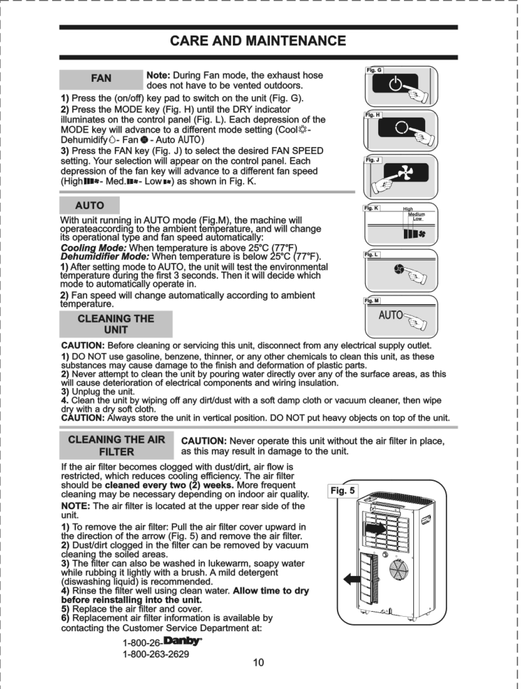 Danby DPAC8KDB manual 