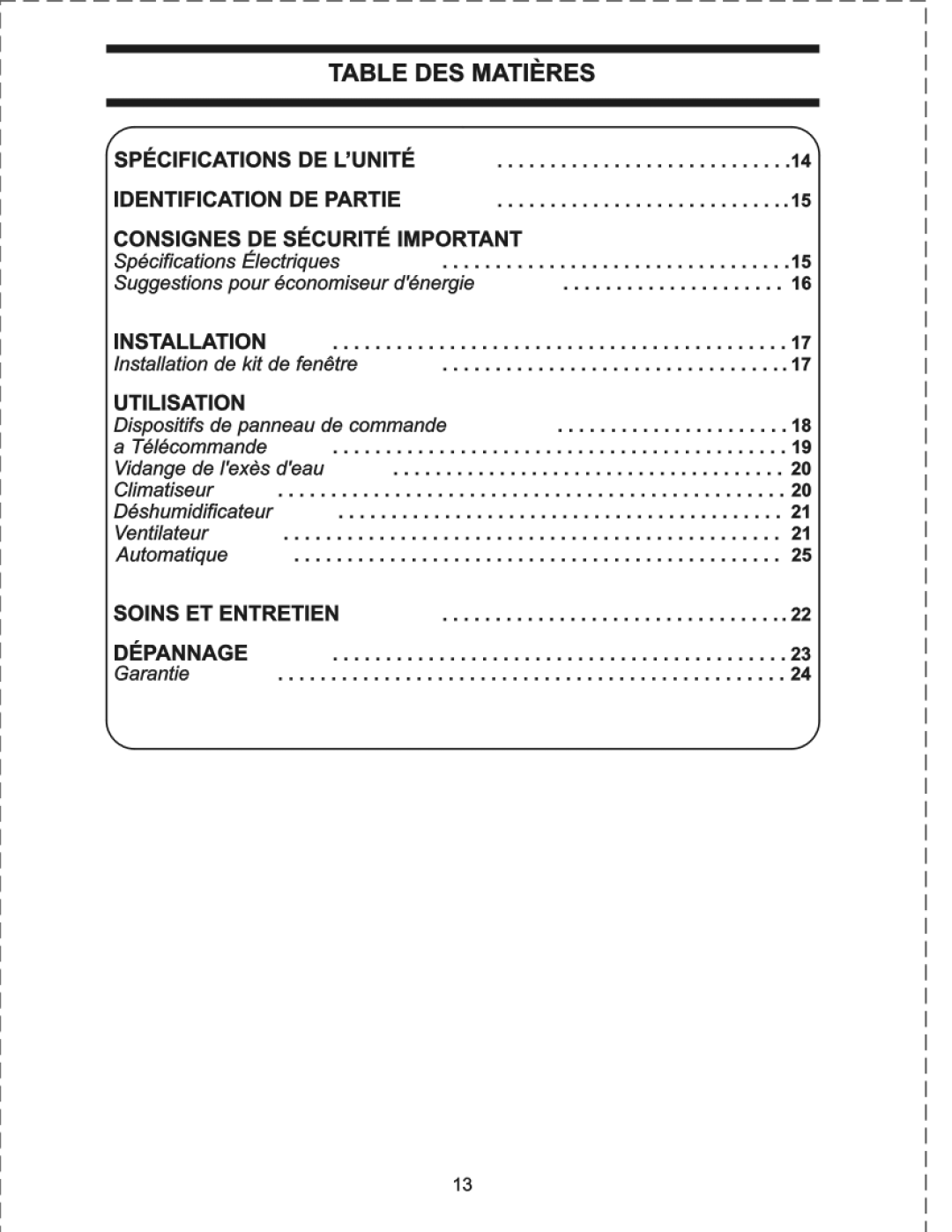 Danby DPAC8KDB manual 