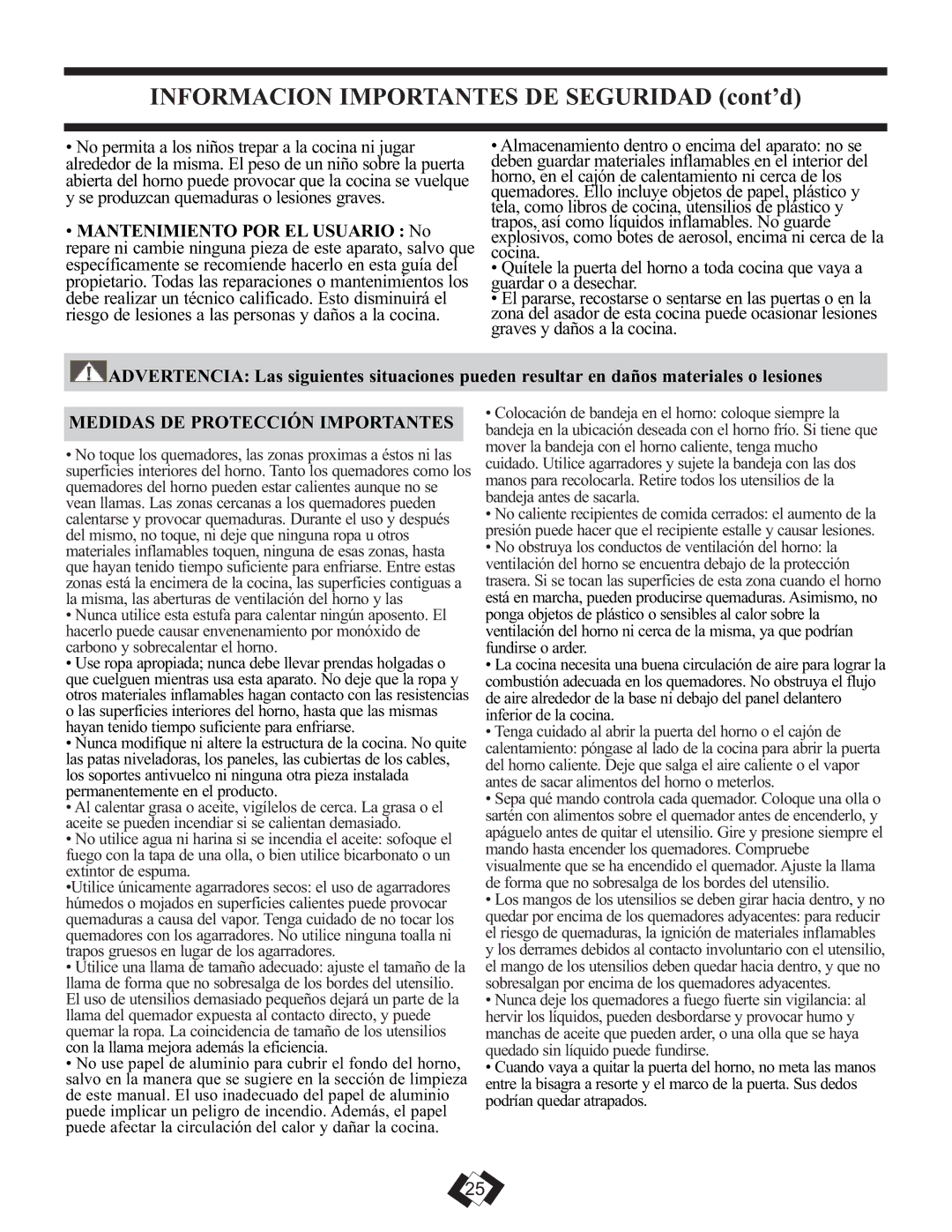 Danby DR2009WGLP installation instructions Informacion Importantes DE Seguridad cont’d, Medidas DE Protección Importantes 