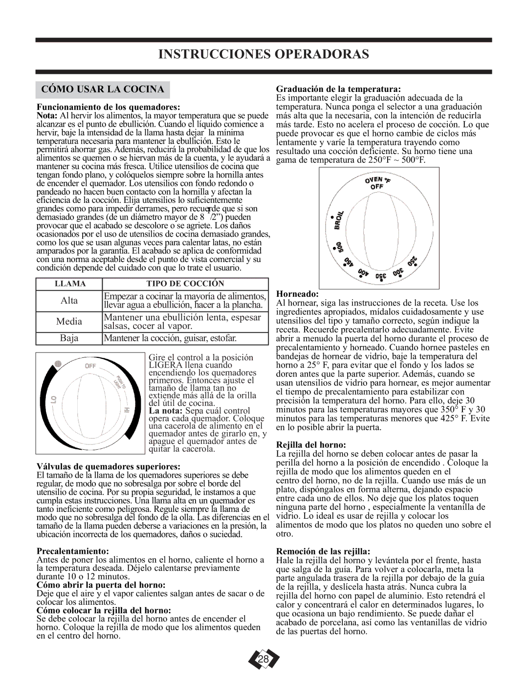 Danby DR2009WGLP installation instructions Instrucciones Operadoras, Cómo Usar LA Cocina 