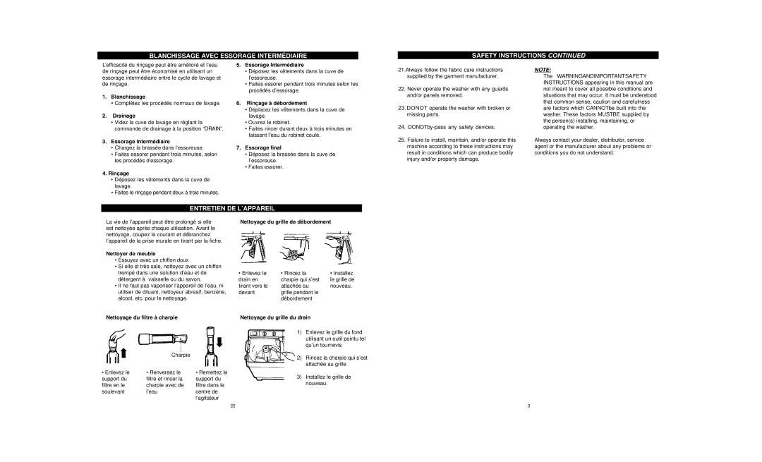 Danby DTT420 owner manual Entretien DE L’APPAREIL 