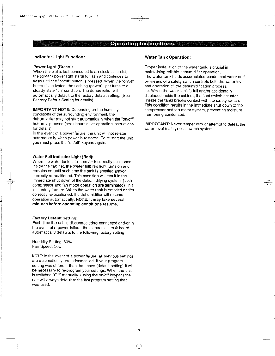 Danby SDR307EE manual 