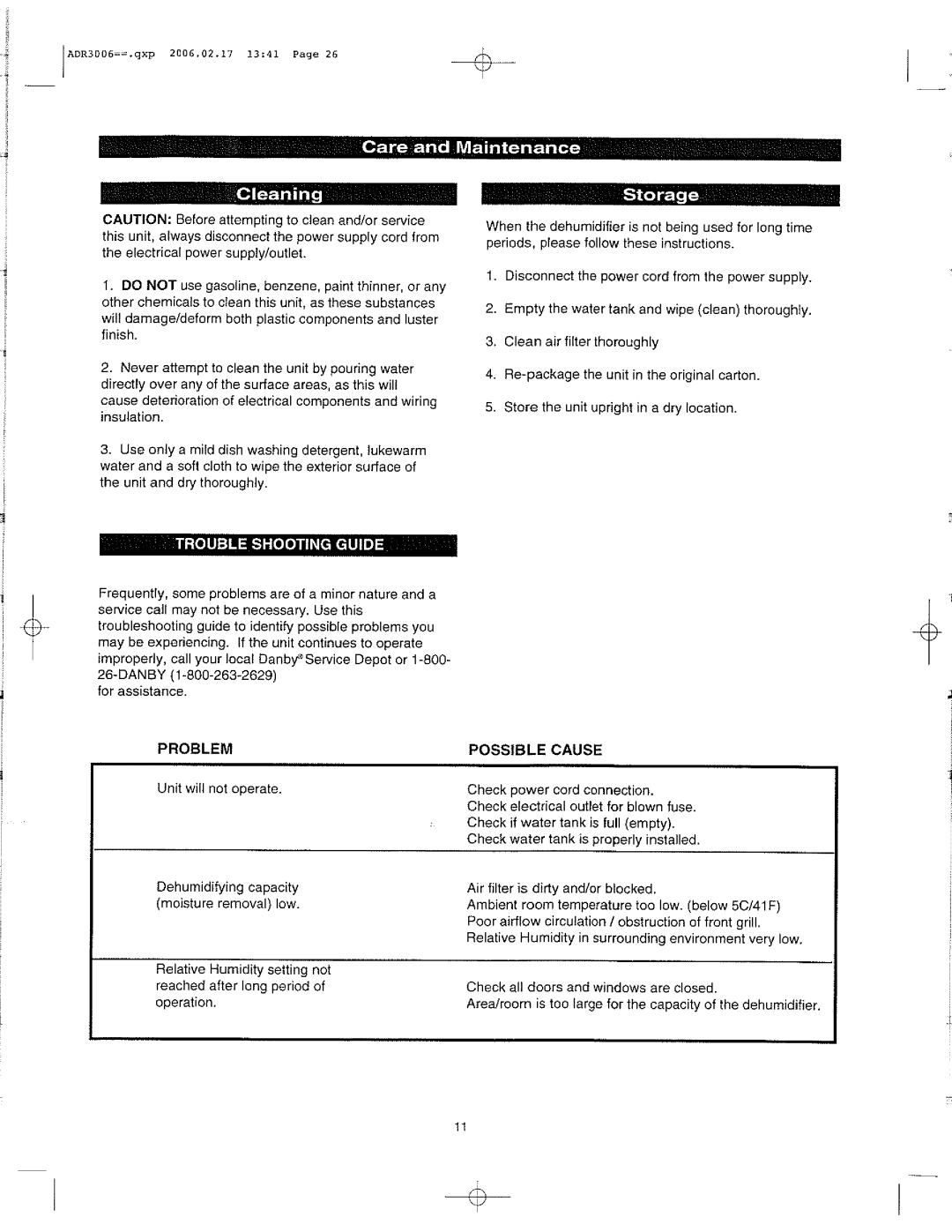 Danby SDR307EE manual 