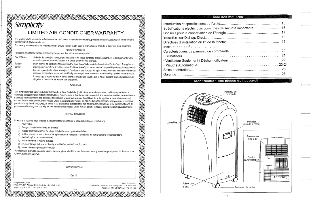 Danby SPAC5088 manual 
