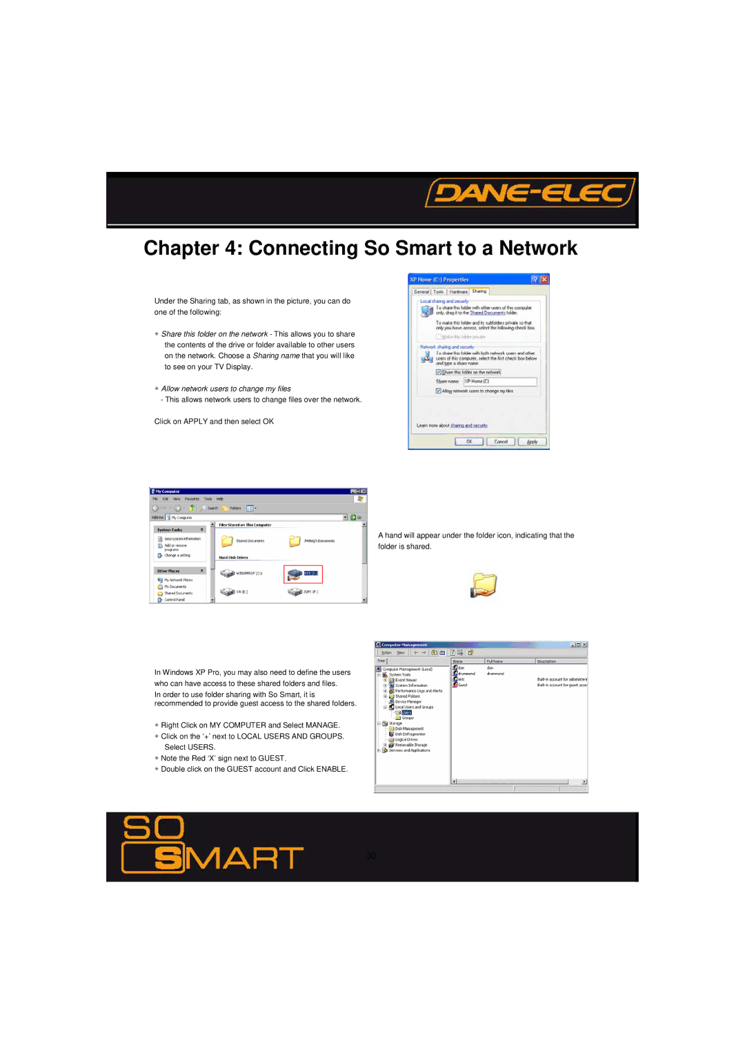 Dane-Elec Memory 802.11 manual Allow network users to change my files 