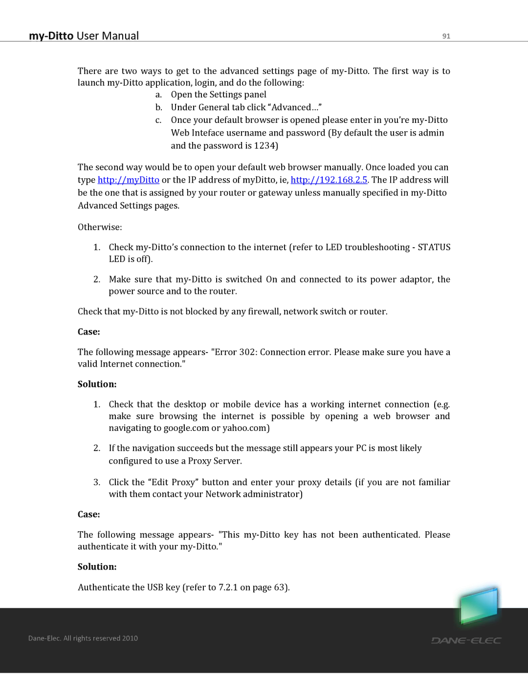 Dane-Elec Memory MD-H101T1E23S user manual Case 