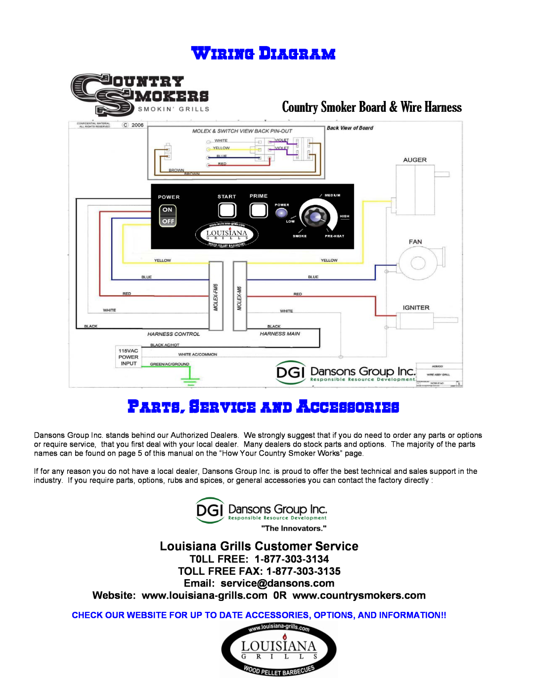 Dansons Group 1050, 680, TAILGATER, 570 Louisiana Grills Customer Service, Wiring Diagram, Parts, Service And Accessories 