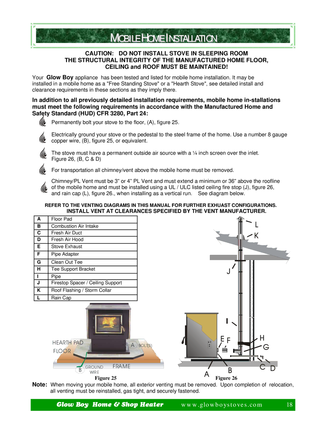 Dansons Group CCGB 2, CCGB 1 manual Mobile Home Installation, Ceiling and Roof Must be Maintained 