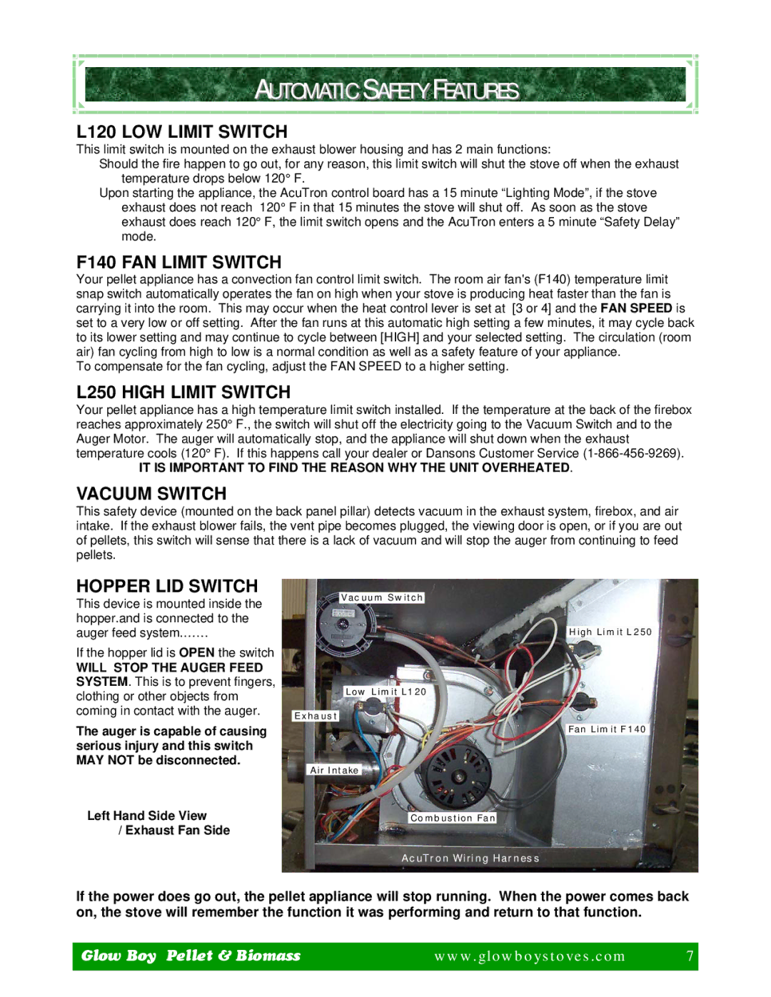 Dansons Group FGB, IGB manual Automatic Safety Features 