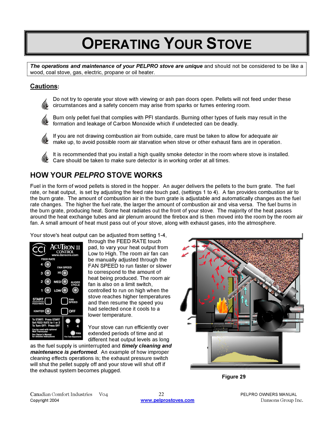 Dansons Group FPP Freestanding, IPP, FPP, FPP, IPP manual Operating Your Stove, HOW Your Pelpro Stove Works 