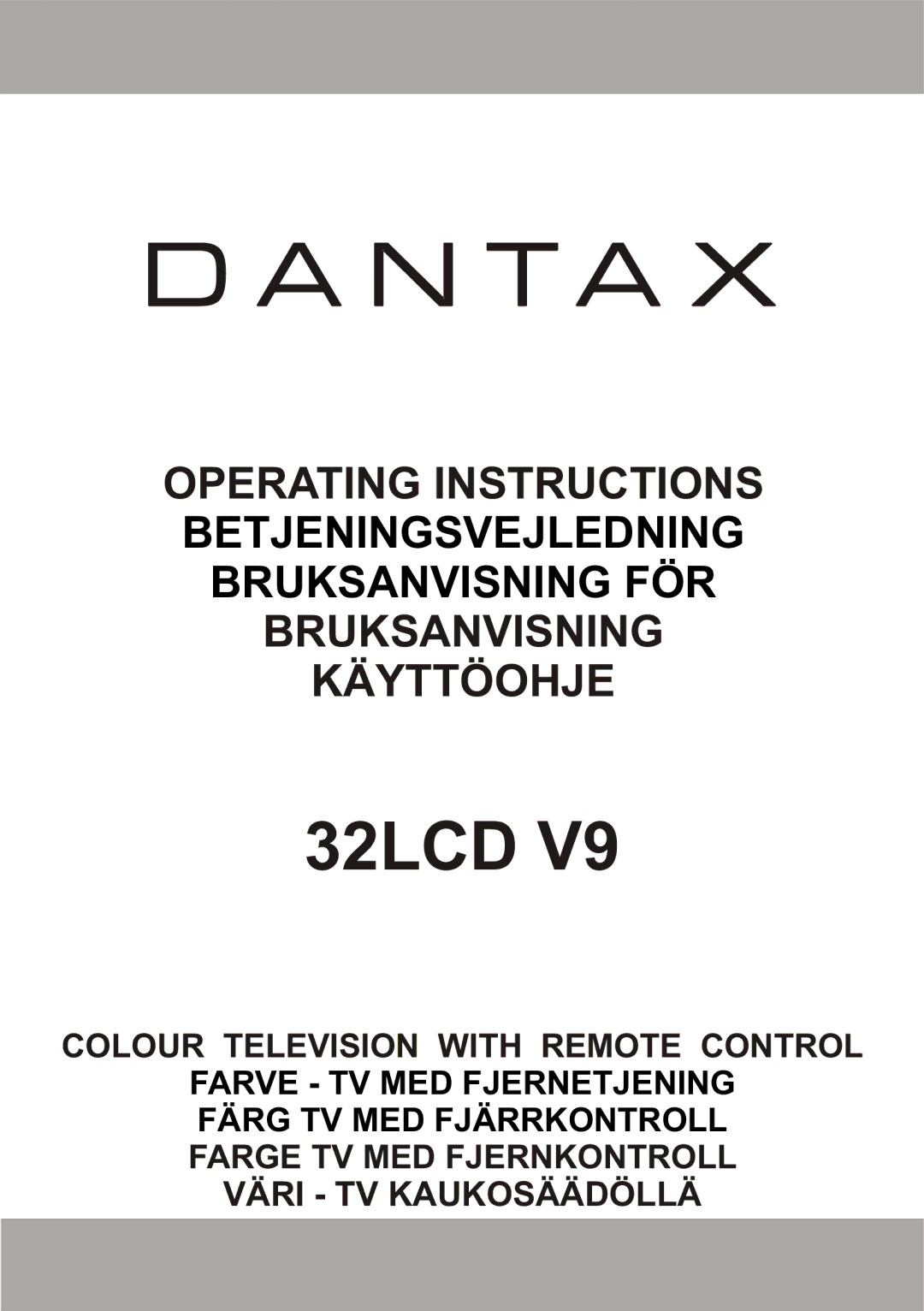 Dantax 32LCD V9 manual 