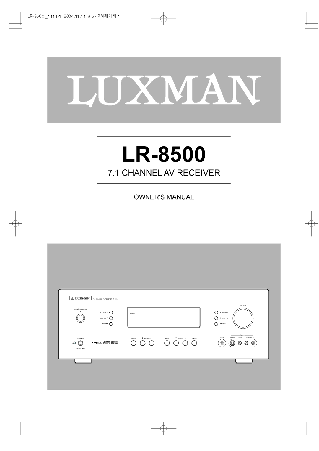 Dantax LR-8500 manual 