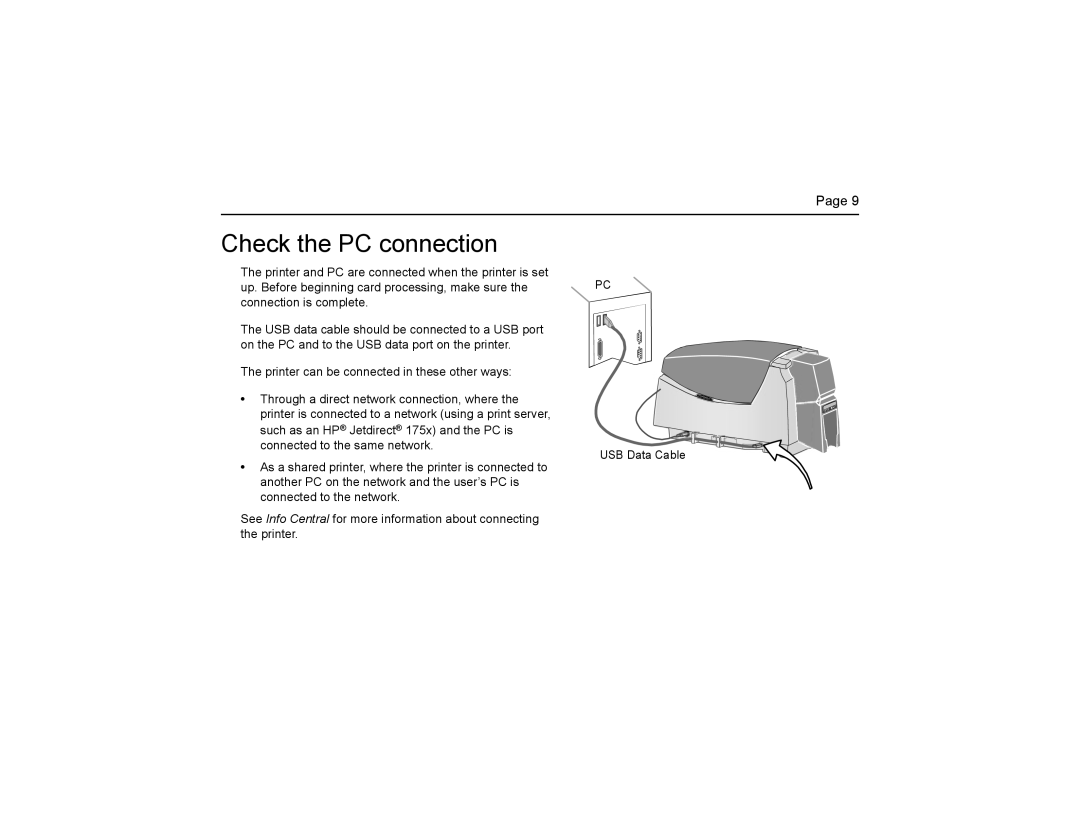 Datacard Group CP40 manual Check the PC connection 