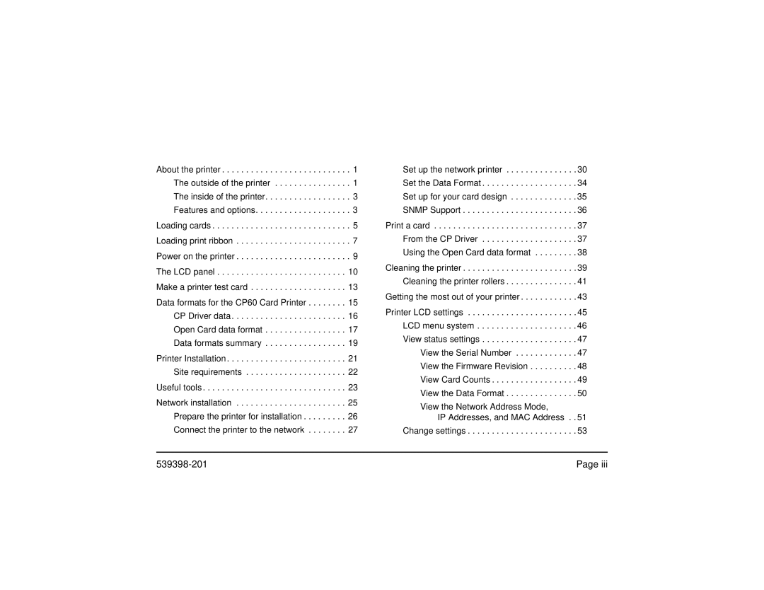 Datacard Group CP60 manual 539398-201 