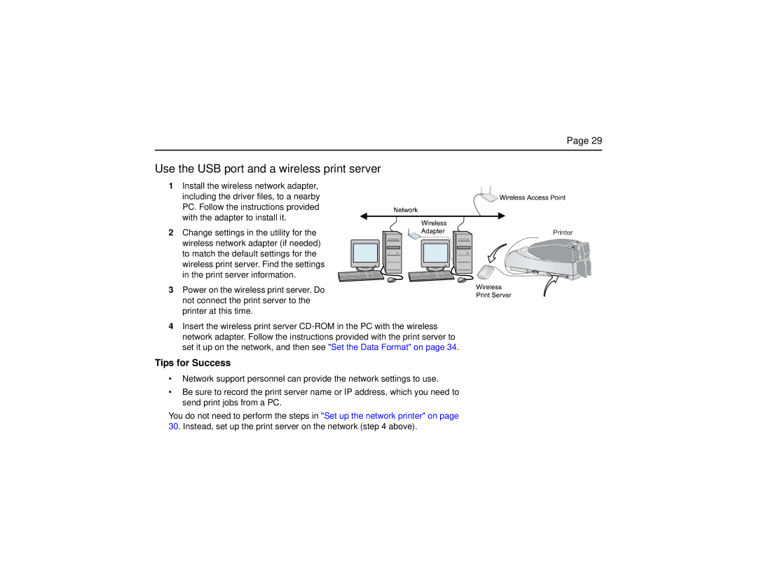 Datacard Group CP60 manual Use the USB port and a wireless print server 