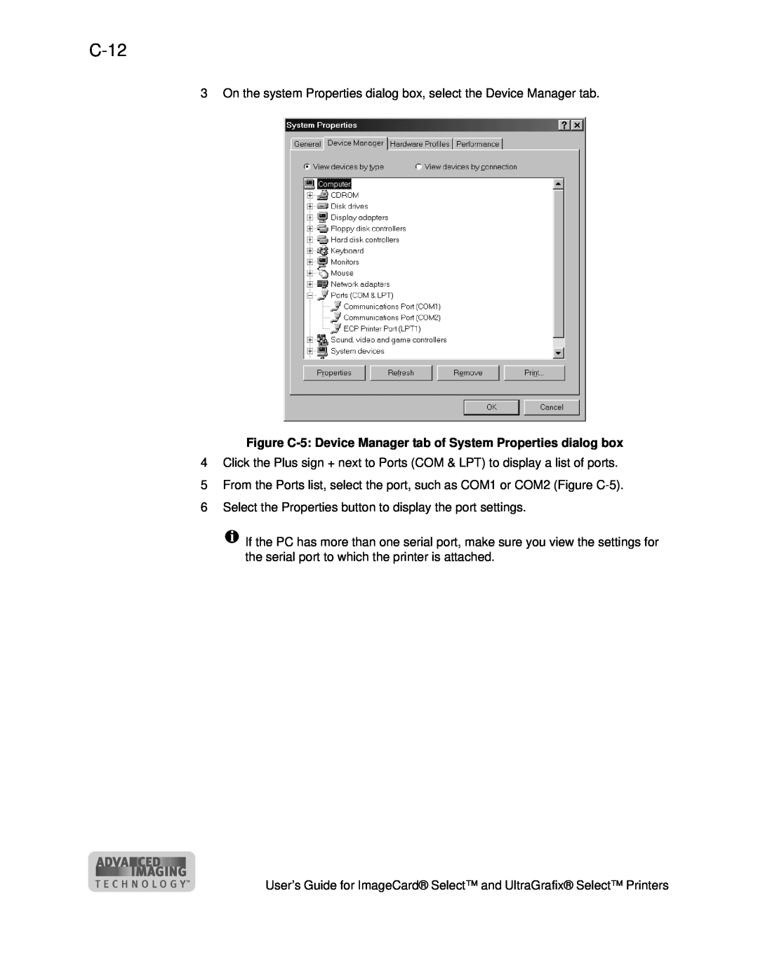 Datacard Group ImageCard SelectTM and UltraGrafix SelectTM Printers manual C-12 