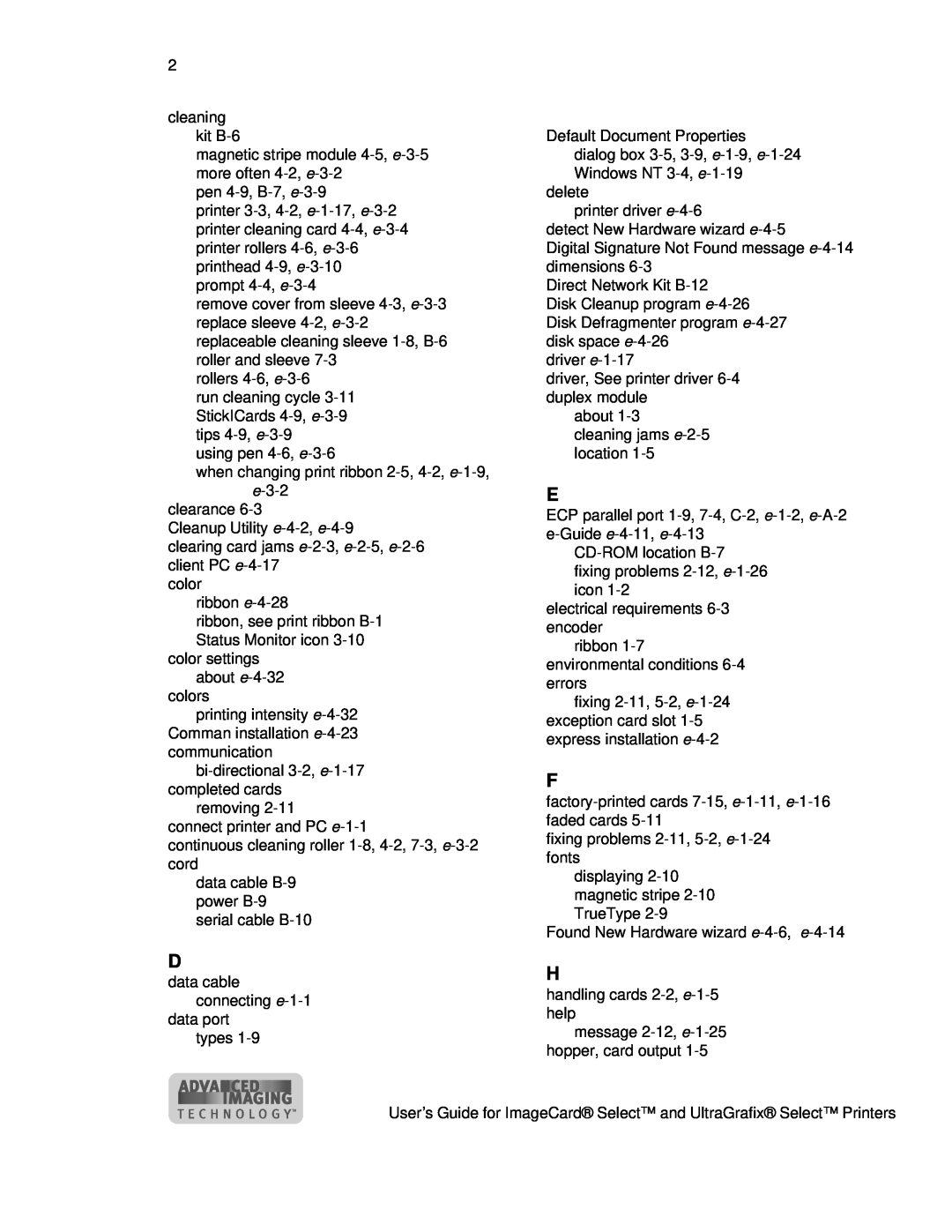 Datacard Group ImageCard SelectTM and UltraGrafix SelectTM Printers manual 