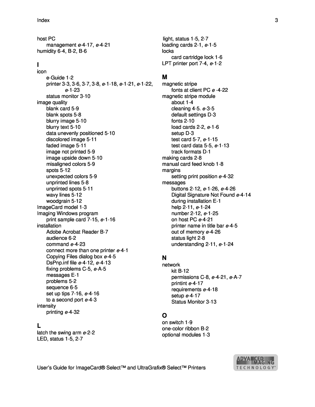 Datacard Group ImageCard SelectTM and UltraGrafix SelectTM Printers manual 