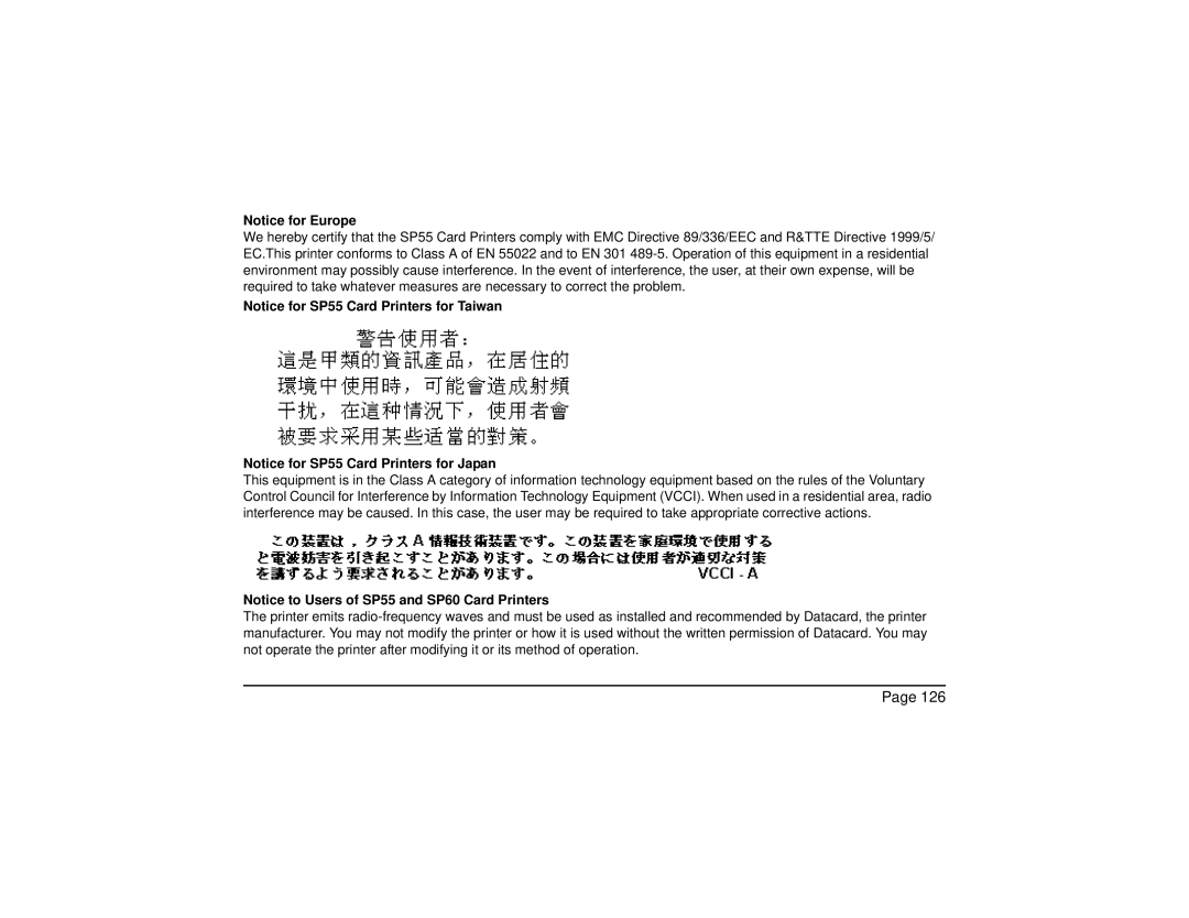 Datacard Group SP Series manual 