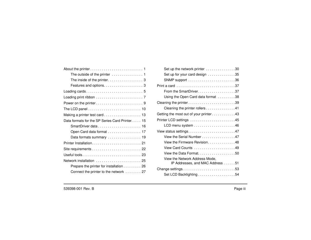 Datacard Group SP Series manual 