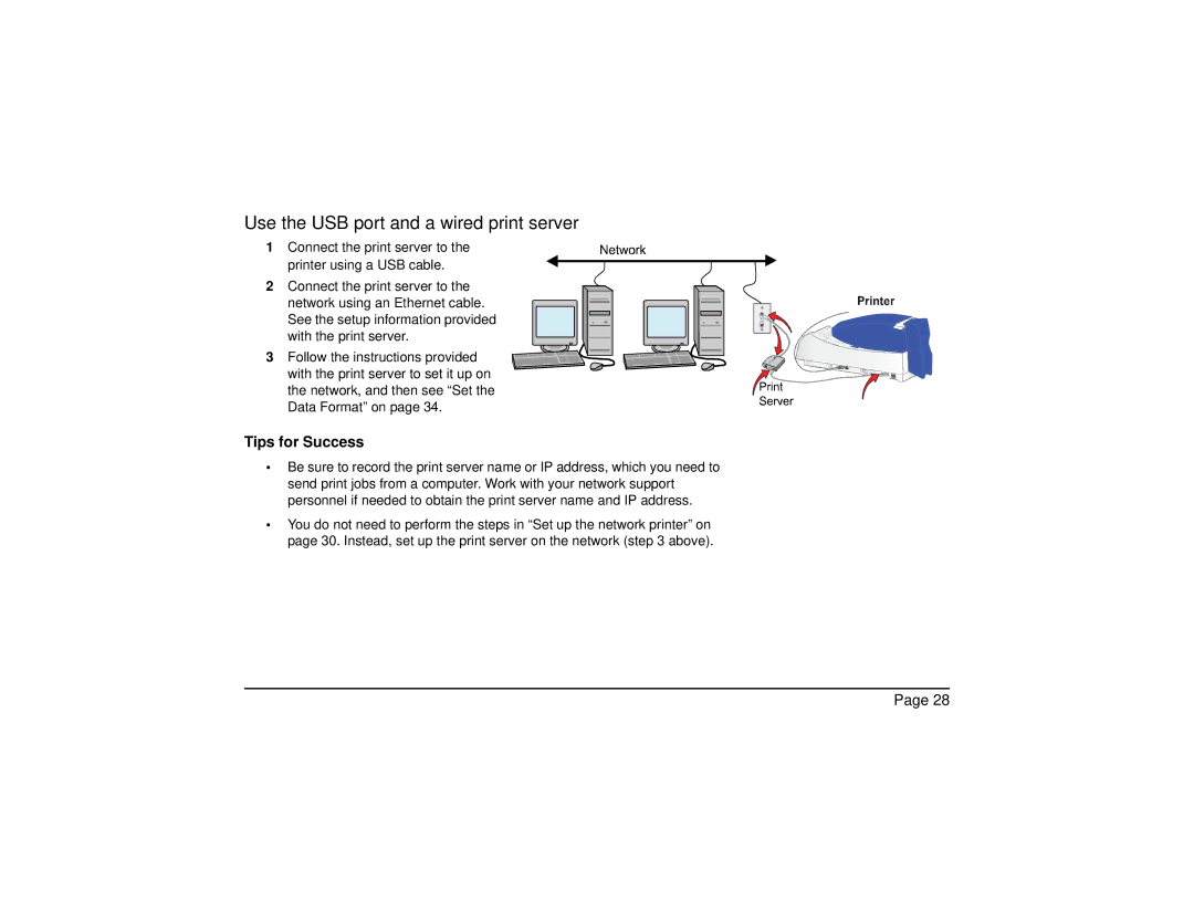 Datacard Group SP Series manual Use the USB port and a wired print server 