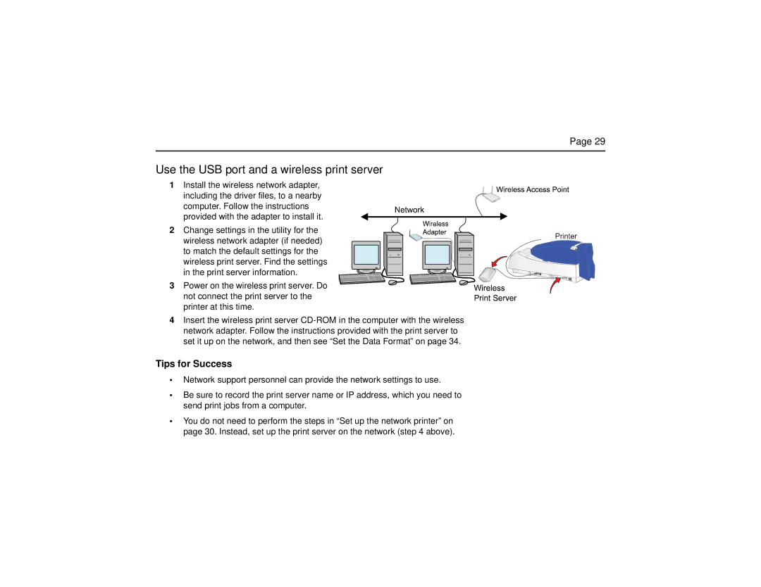 Datacard Group SP Series manual Use the USB port and a wireless print server 