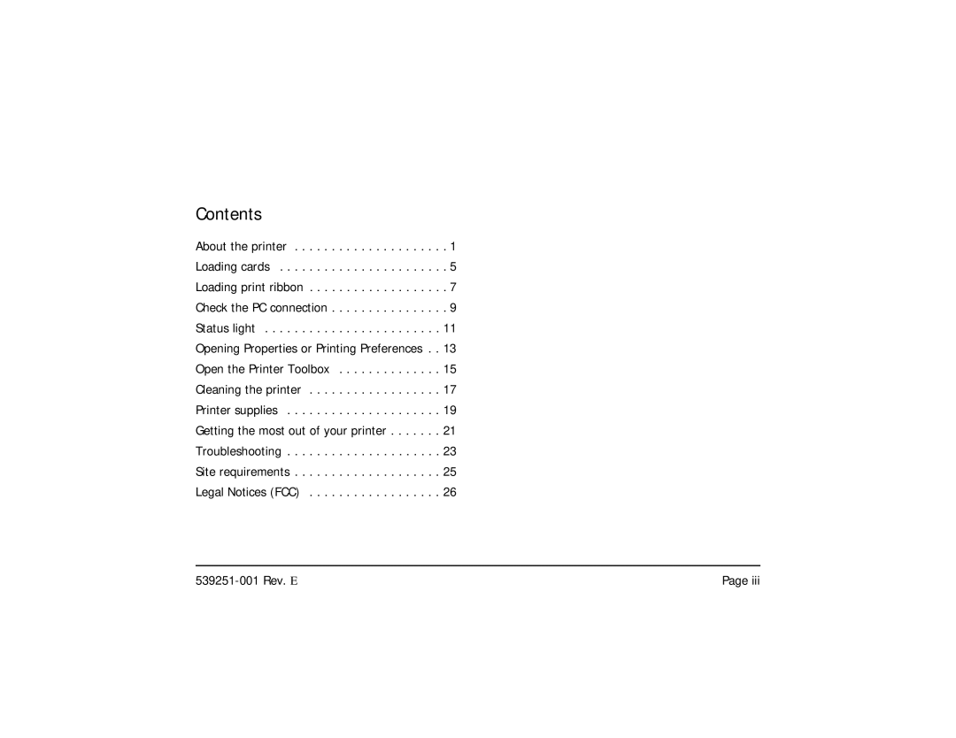 Datacard Group SP35 manual Contents 