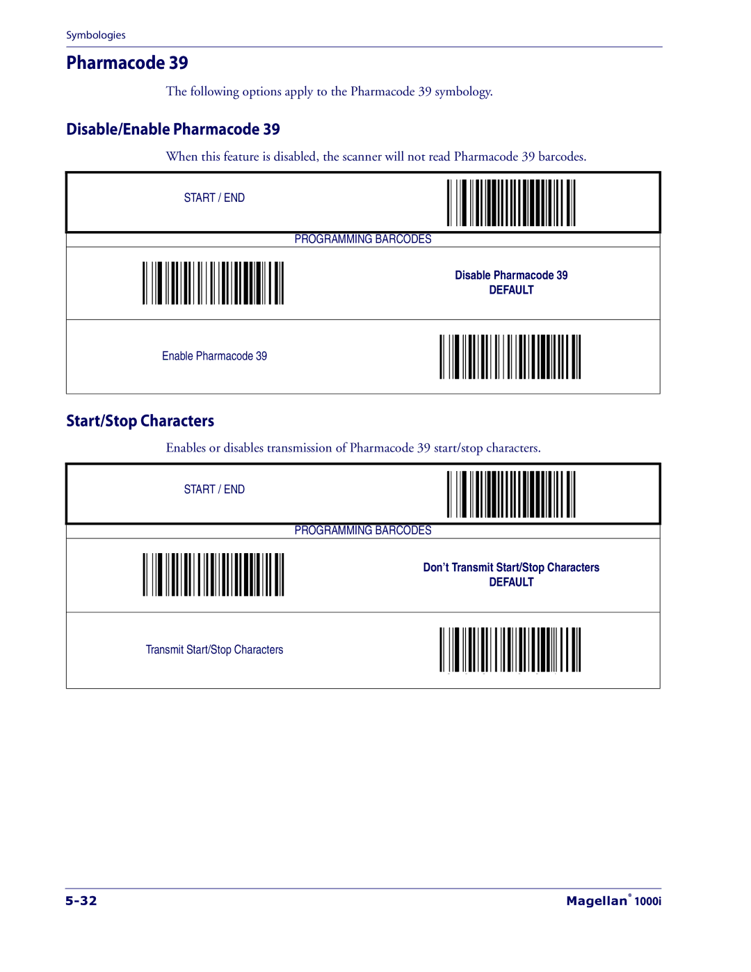 Datalogic Scanning 1000I manual Disable/Enable Pharmacode 