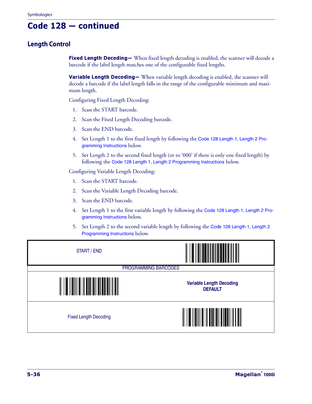 Datalogic Scanning 1000I manual Length Control 