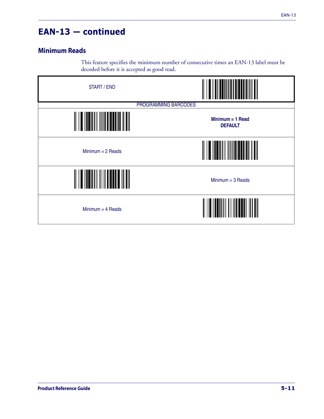 Datalogic Scanning 1000I manual Minimum Reads 