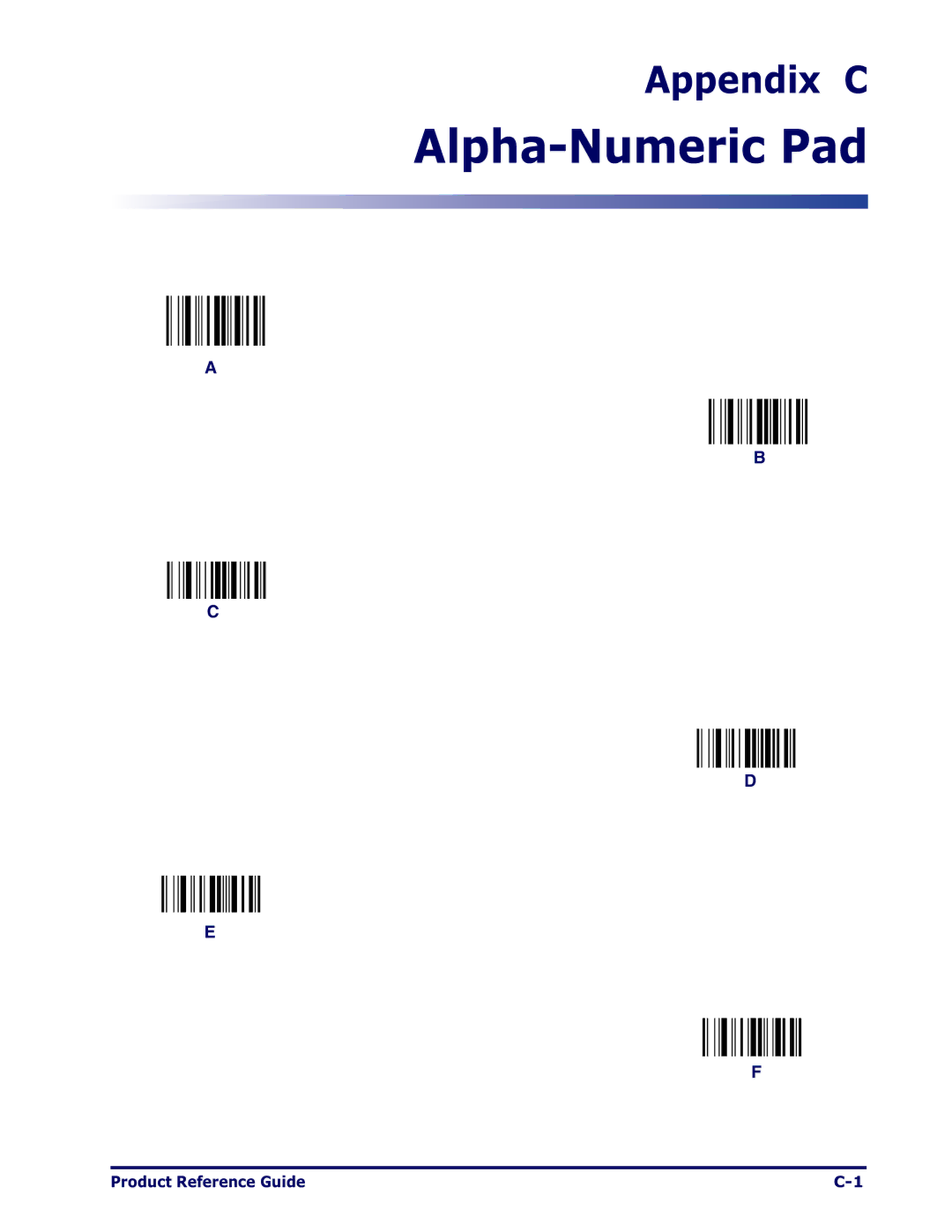 Datalogic Scanning 1000I manual Alpha-Numeric Pad 