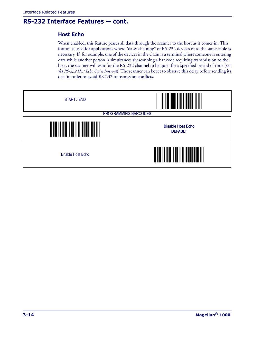 Datalogic Scanning 1000I manual Host Echo 