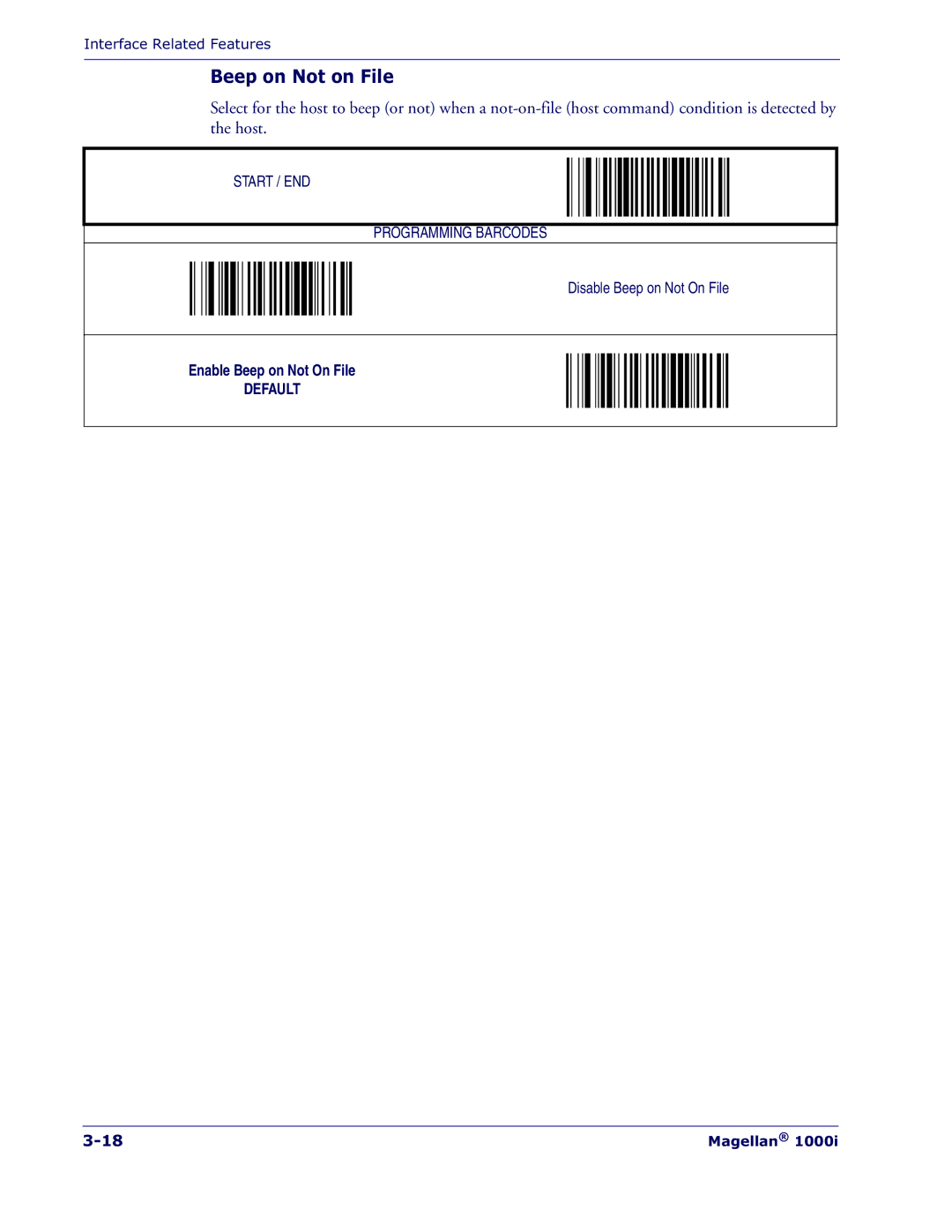 Datalogic Scanning 1000I manual Beep on Not on File 