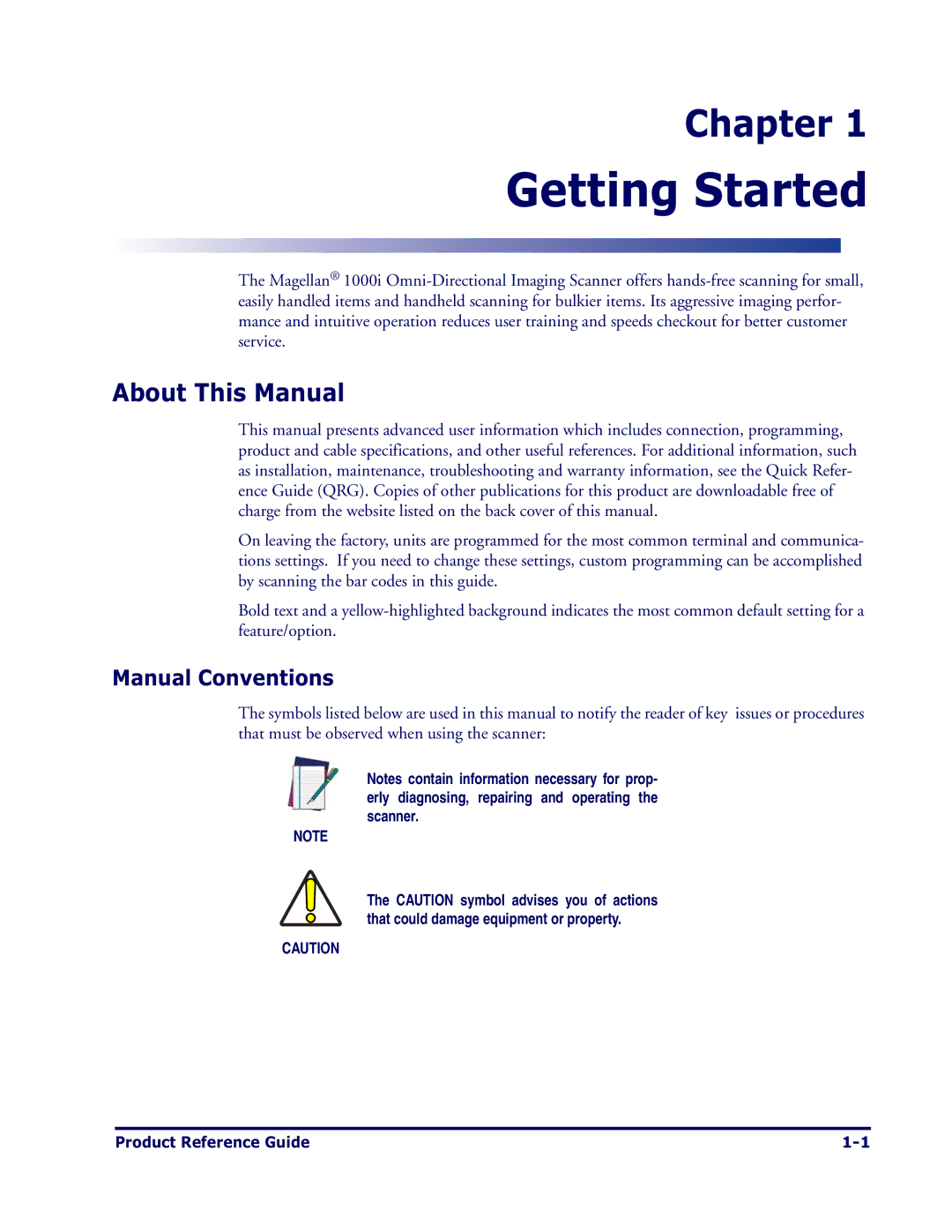 Datalogic Scanning 1000I manual About This Manual, Manual Conventions 