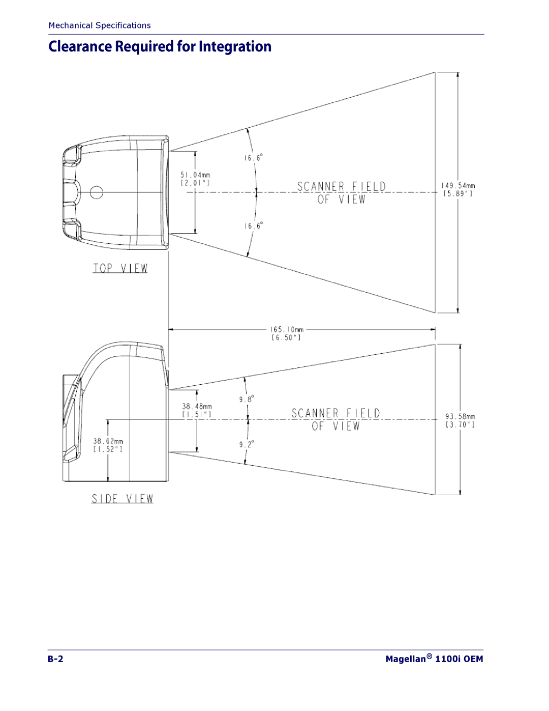 Datalogic Scanning 1100I OEM manual Clearance Required for Integration 