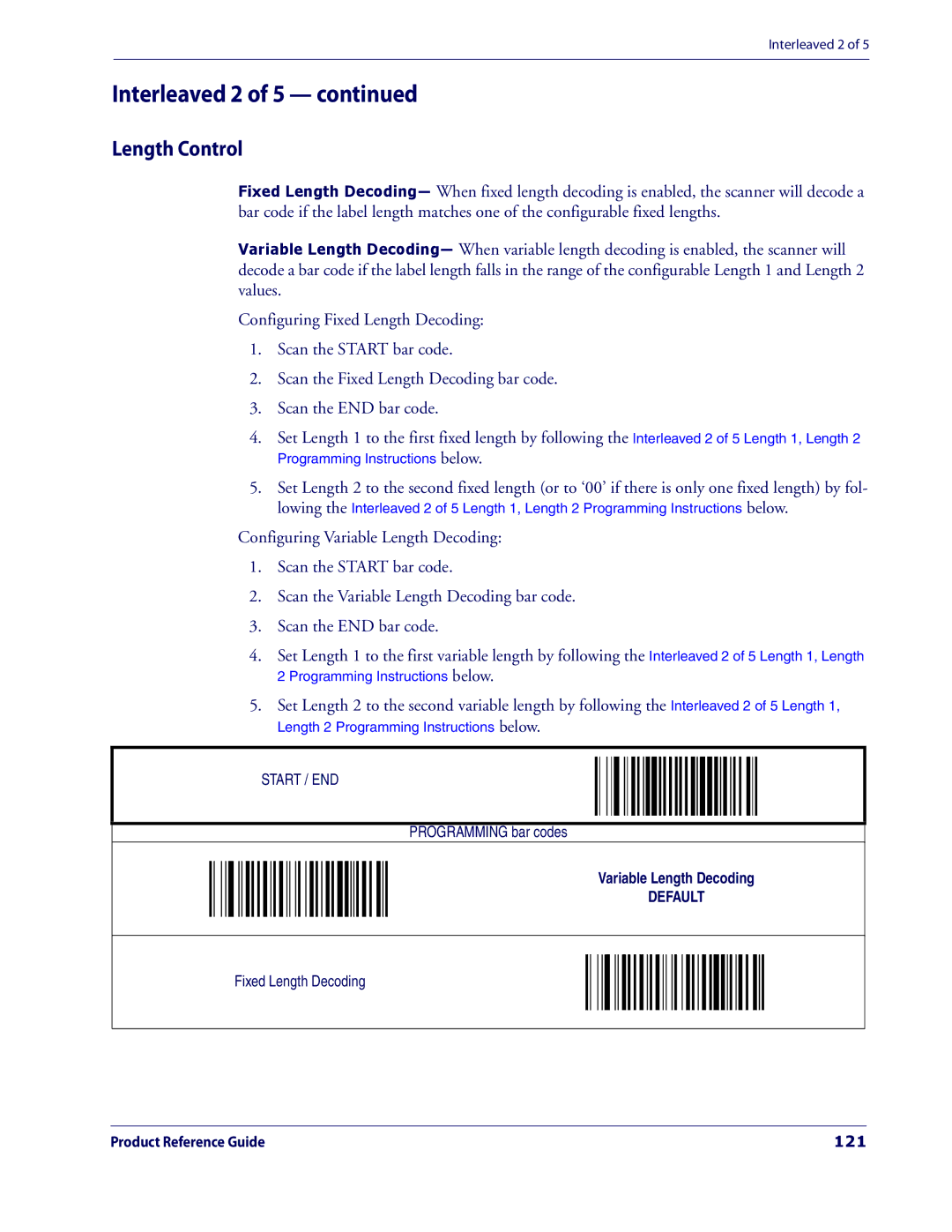 Datalogic Scanning 3200VSI manual Length Control, 121 