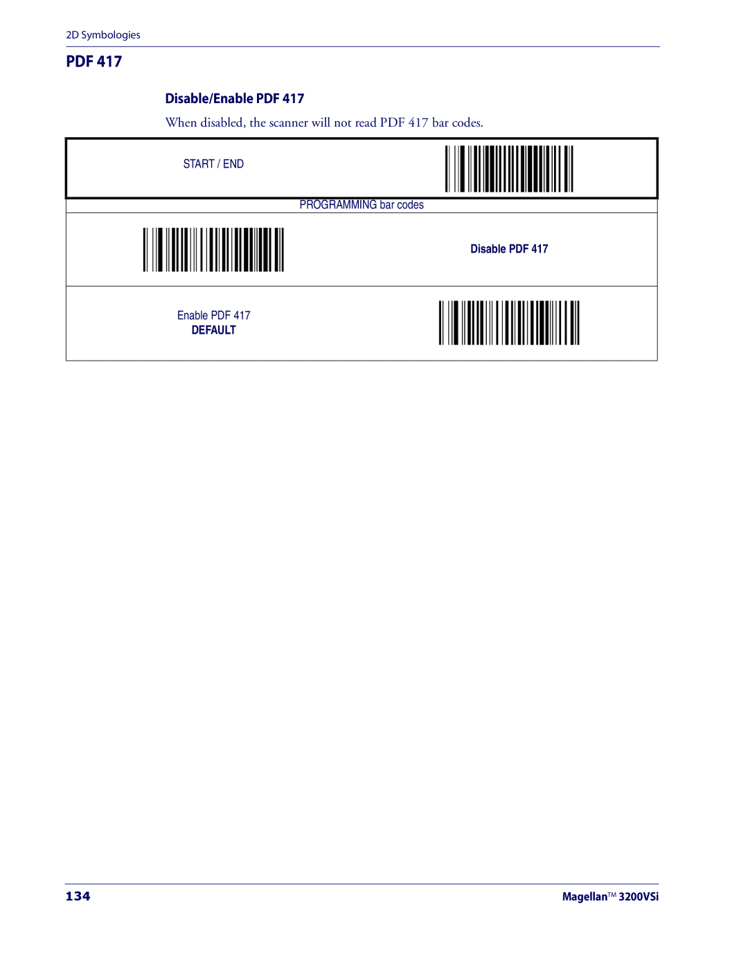 Datalogic Scanning 3200VSI manual 134 