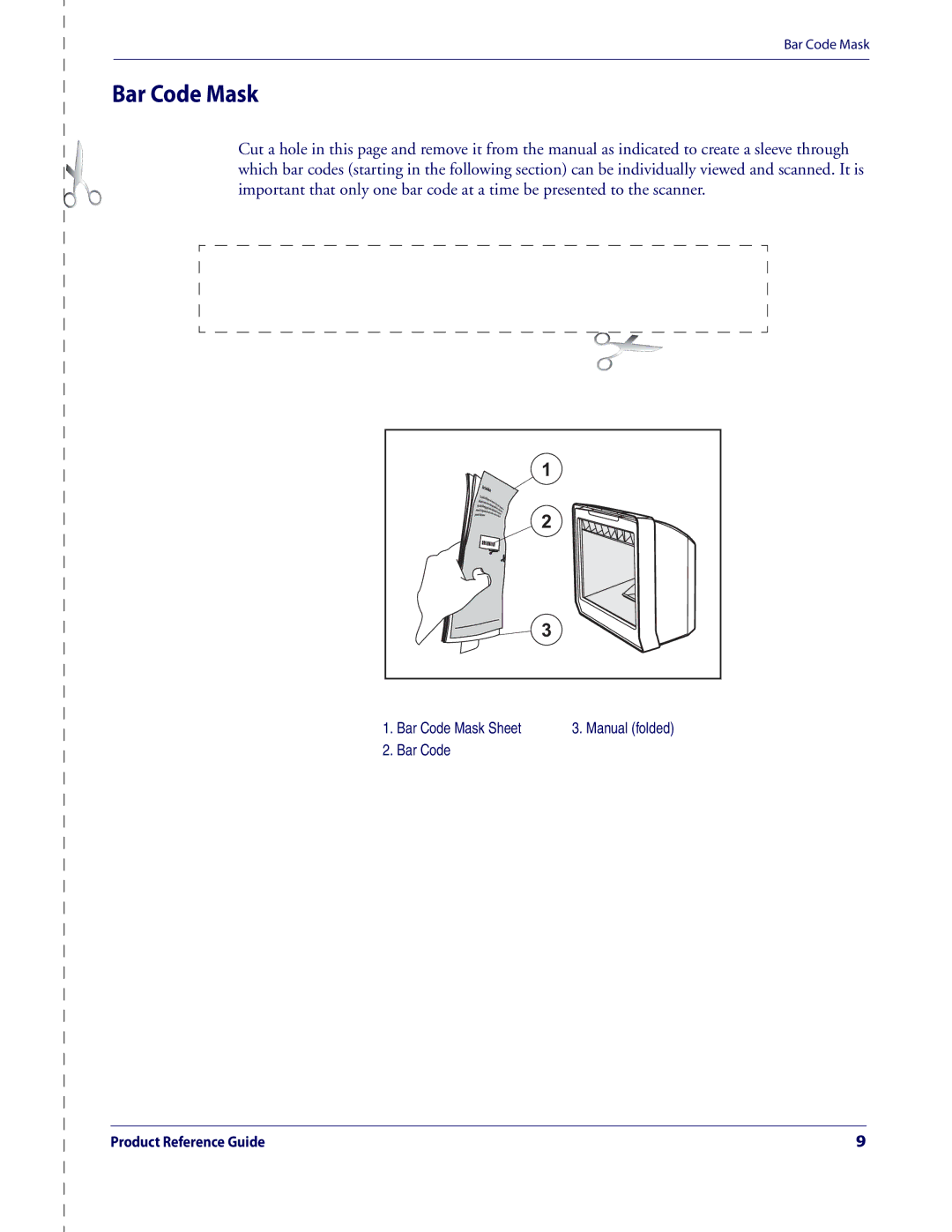 Datalogic Scanning 3200VSI manual Bar Code Mask 