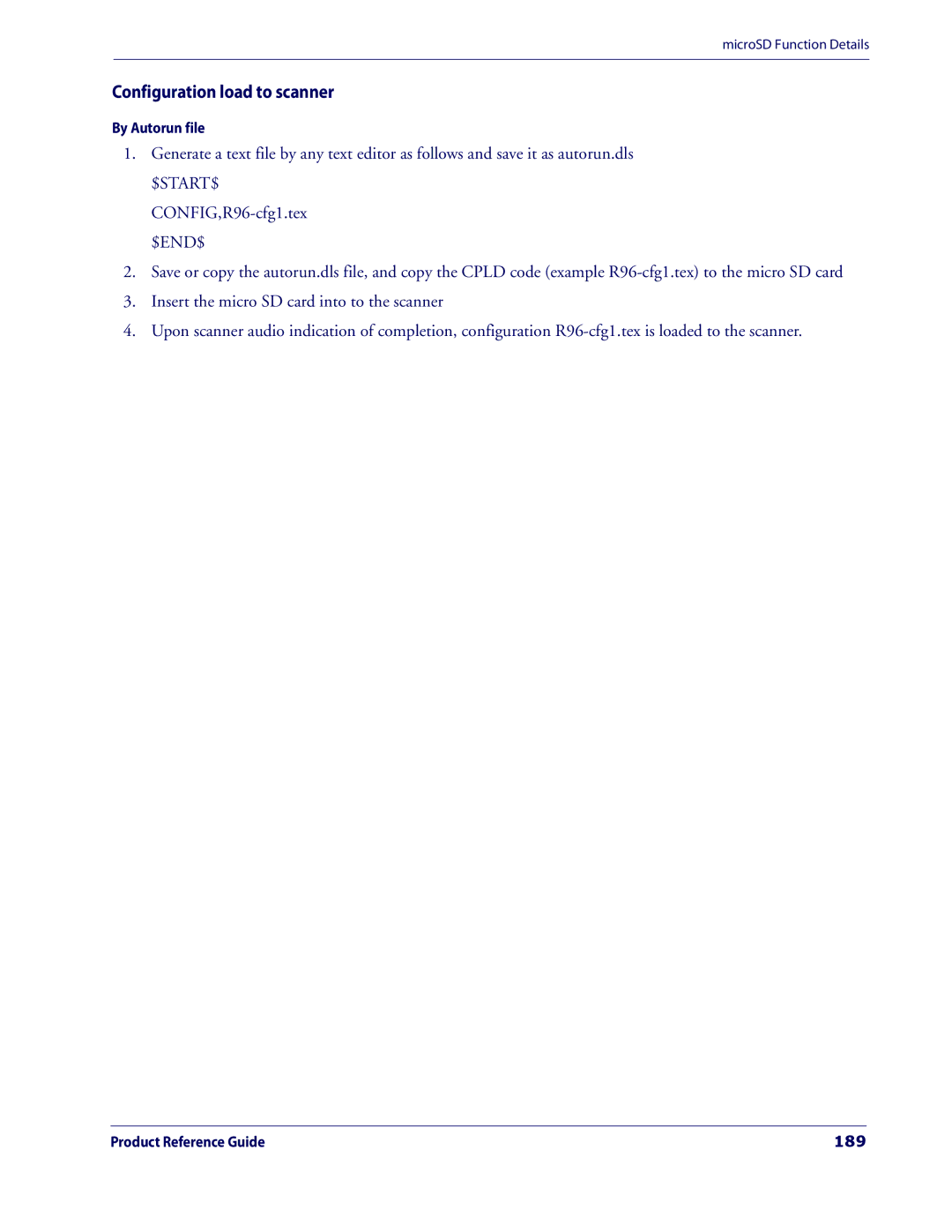 Datalogic Scanning 3200VSI manual Configuration load to scanner, 189 