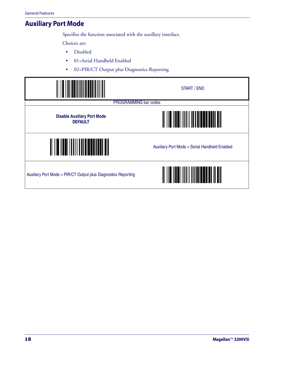 Datalogic Scanning 3200VSI manual Auxiliary Port Mode 