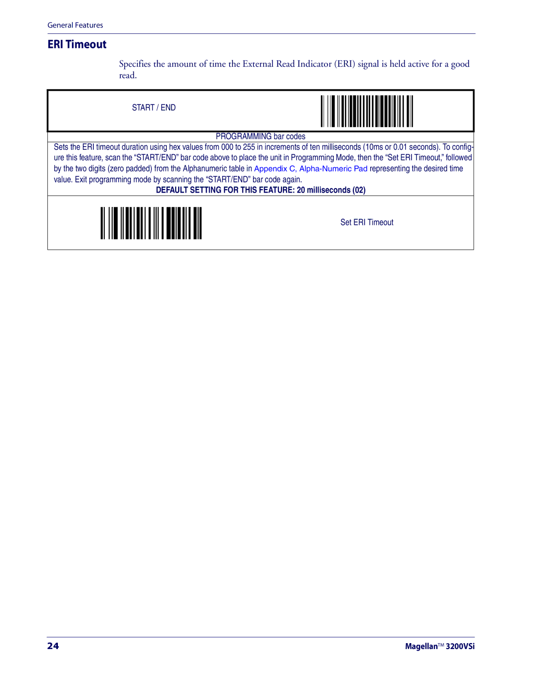 Datalogic Scanning 3200VSI manual ERI Timeout 